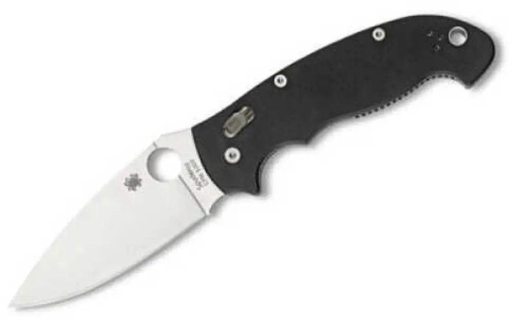 Spyderco Manix2 Xl Folding Knife Cpm-s30v Plain Clip Point Circle Thumb Hole/pocket 3.875’’ Black G10 Box C95gp2