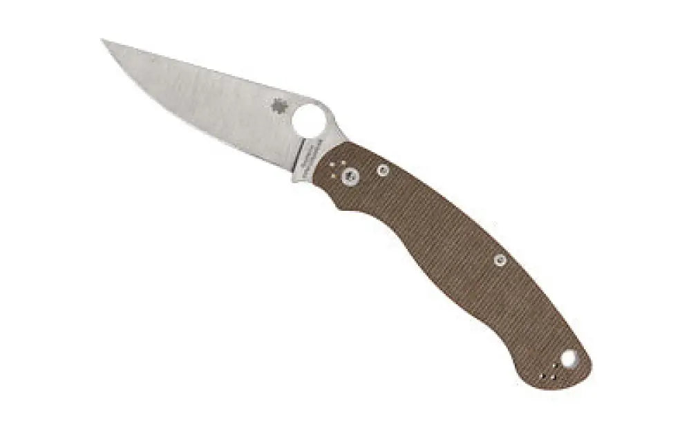 Spyderco Military 2 Cpm Brown Canvas Buy at Faith and Freedom Outdoors - Folding Knives - Knife