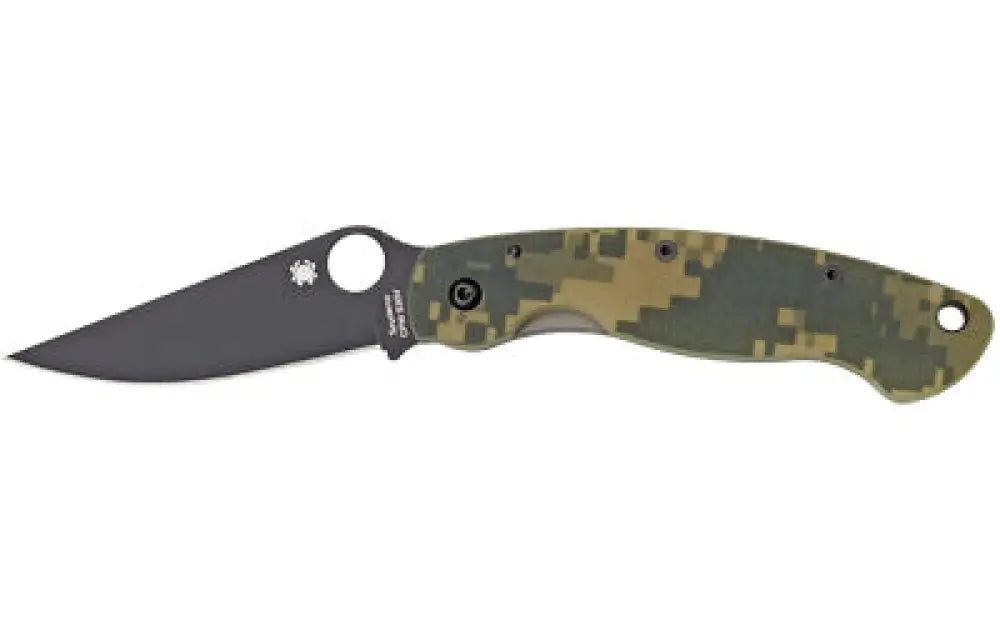 Spyderco Military Model G-10 Camo Buy at Faith and Freedom Outdoors - Folding Knives - Knife
