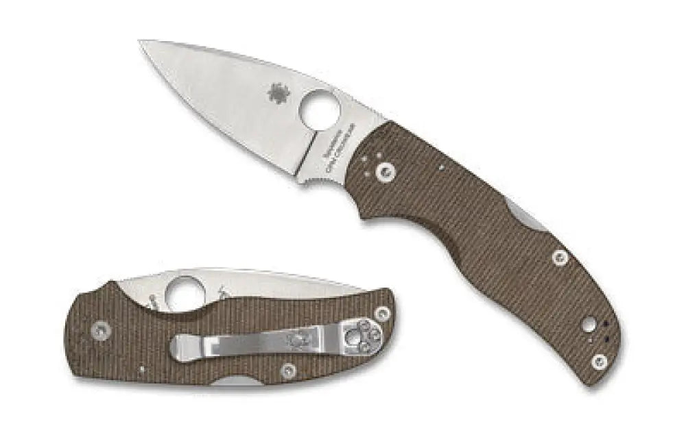 Spyderco Native 5 2.95’’ Brown Canvas Buy at Faith and Freedom Outdoors - Folding Knives - Knife