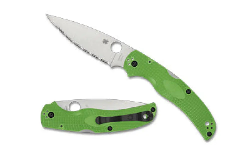 Spyderco Native Chf Safariland t Lw Green Srtd Buy at Faith and Freedom Outdoors - Folding Knives - Knife