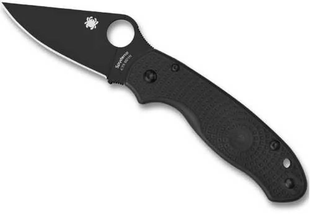 Spyderco Para 3 Lightweight 3in Black Plain Blade Frn Handle - C223pbbk