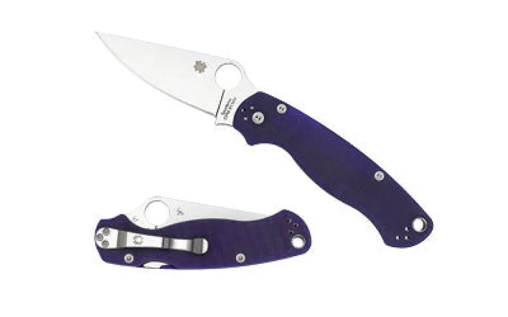 Spyderco Paramilitary2 Blue G10 Pln Buy at Faith and Freedom Outdoors - Folding Knives - Knife