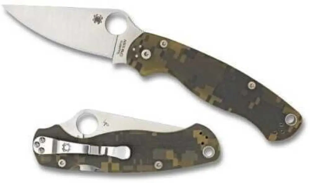 Spyderco Paramilitary2 Camo G-10 Plainedge C81pcmo2 C81gpcmo2