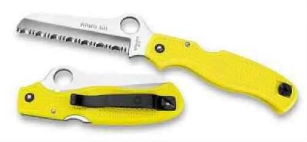 Spyderco Sheepsfoot Blade Folder Knife with Fiberglass Reinforced Nylon Handle Md: C89syl