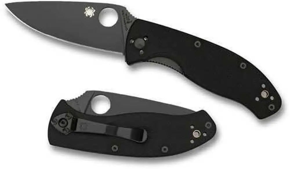 Spyderco Tenacious Folding Knife G-10 Black / 3.39’’ 8cr13mov Drop Point Plain Blade C122gbbkp