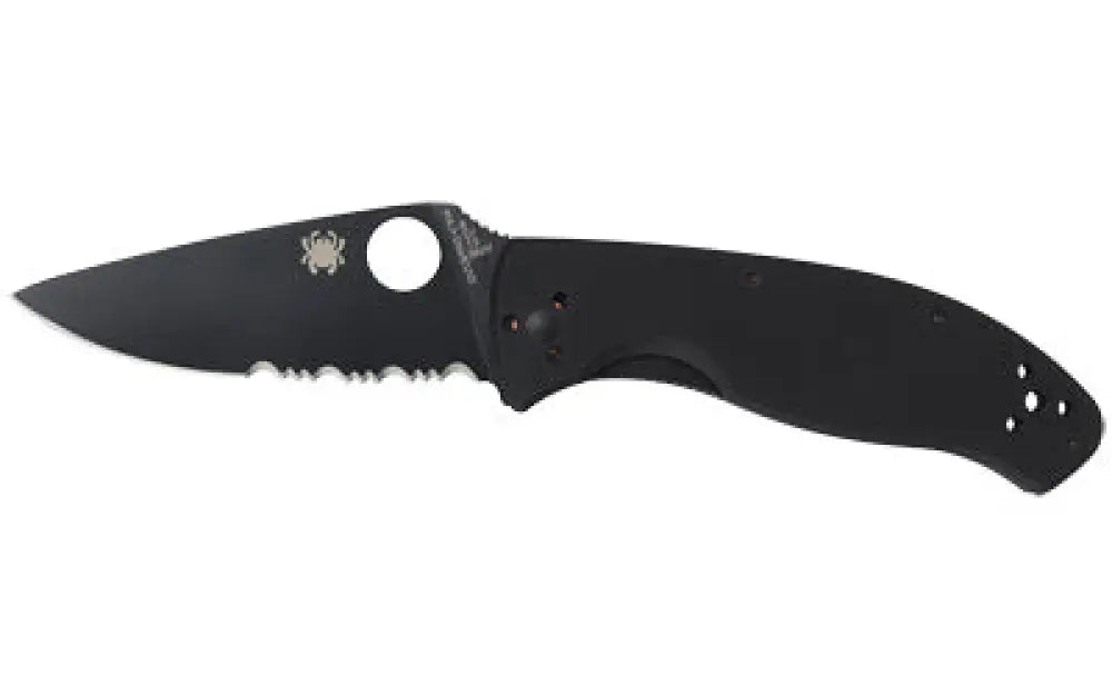 Spyderco Tenacious G-10 Combo Black Buy at Faith and Freedom Outdoors - Folding Knives - Knife