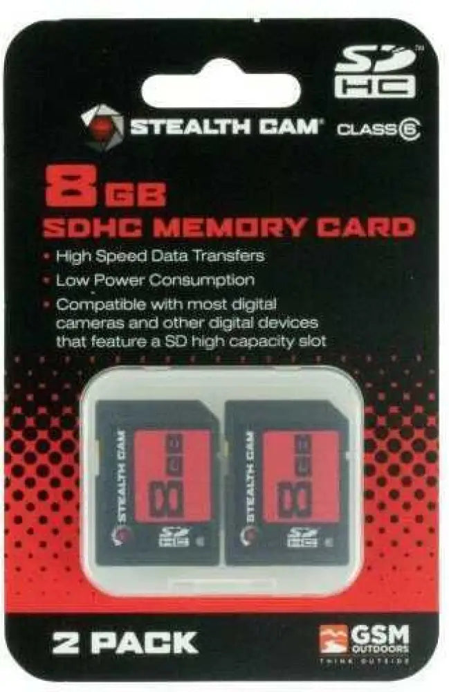 Stealth Cam Stc2sd8gb Sd Memory Card 8gb 2 Pack - Stc2sd8gb