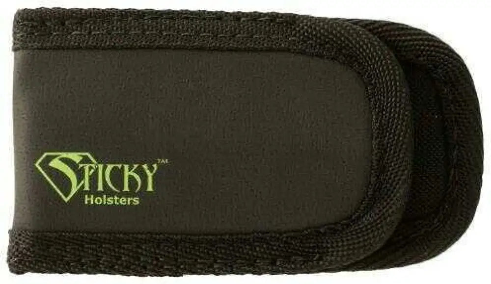 Sticky Holsters Smp Super Mag Pouch Black with Green Logo Latex Free Synthetic Rubber
