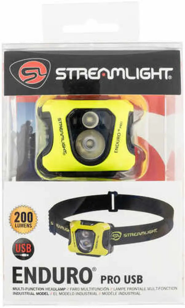 Streamlight Enduro Pro Usb Headlamp with Dual Lock Box Yellow - 61436