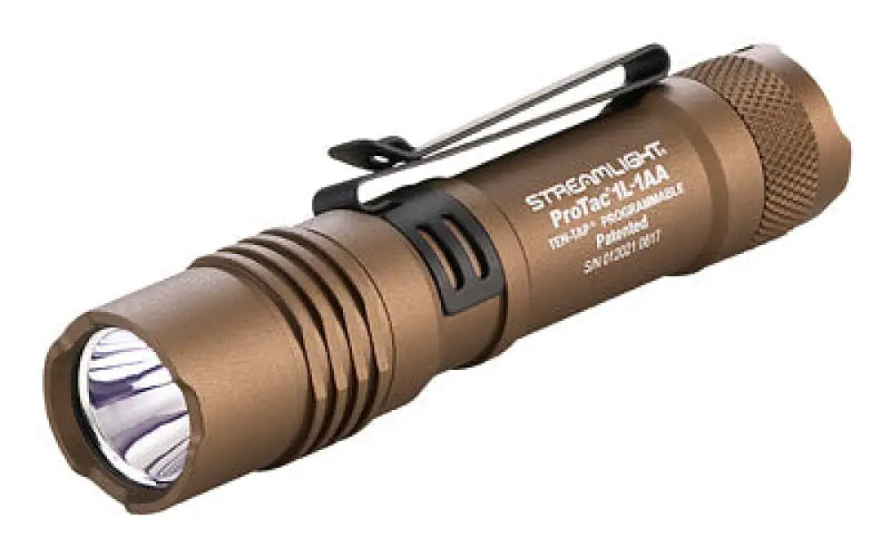 Streamlight Protac 1l/1aa Coyote Brown Buy at Faith and Freedom Outdoors - Flashlights - Flashlight