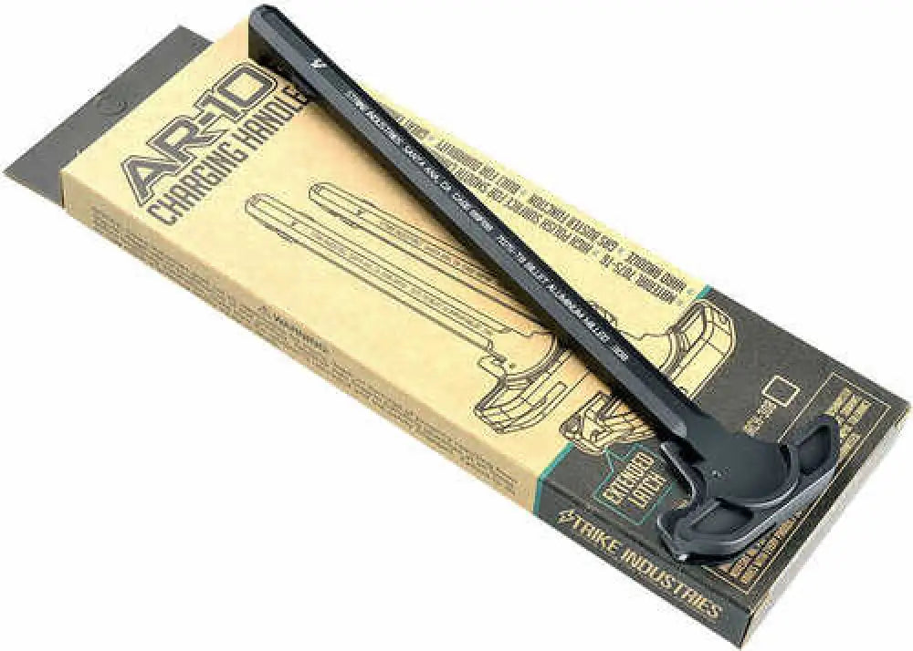 Strike Extended Latch Charging Handle Ar-10 Black Anodized Aluminum - Arch-el-308-bk