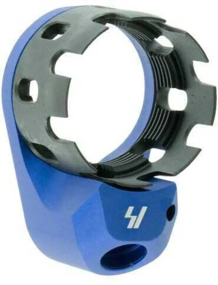 Strike Industies Industries Ar Enhanced Castle Nut & Extended End Plate- Blue - Siarecn&eep