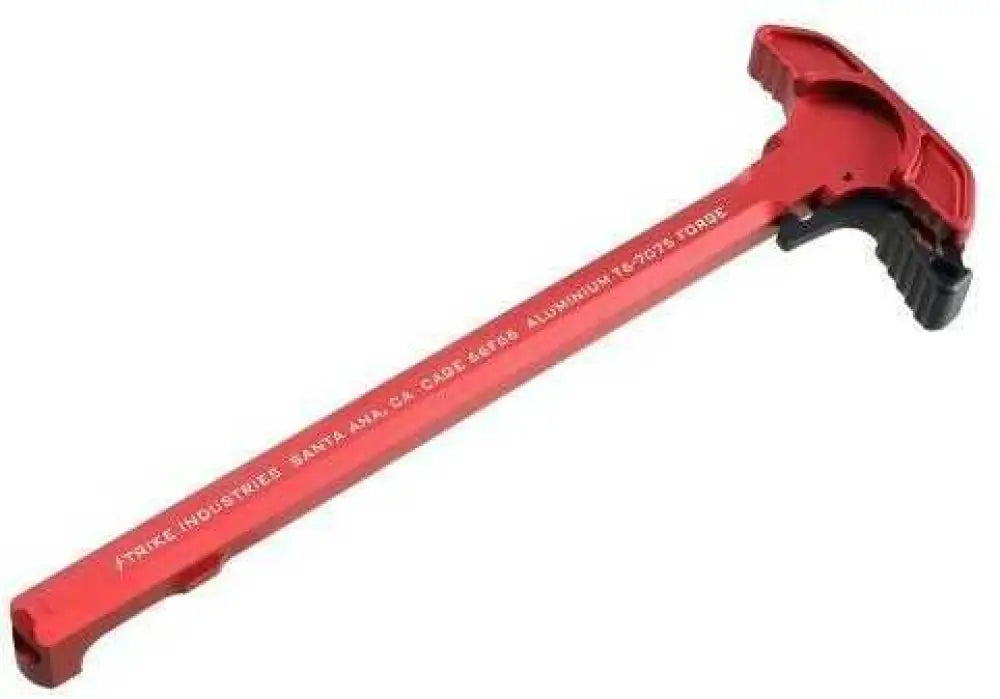 Strike Industies Siarchelred Ar Charging Handle with Extended Latch 7075 T6 Aluminum Red Hardcoat Andozied