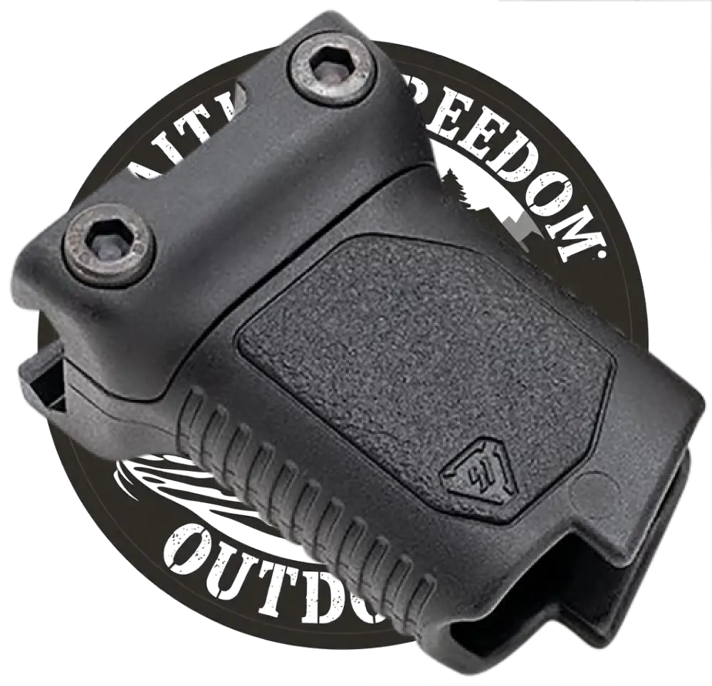 Strike Industries Angled Vertical Grip Short Black Polymer with Cable Management Storage for Picatinny
