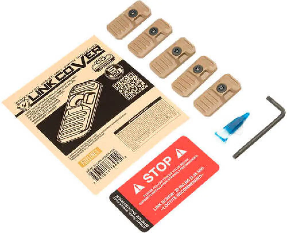 Strike Industries Link Cover Flat Dark Earth Polymer for M-lok & Keymod Rails 5 Pack - Link-cover-fde
