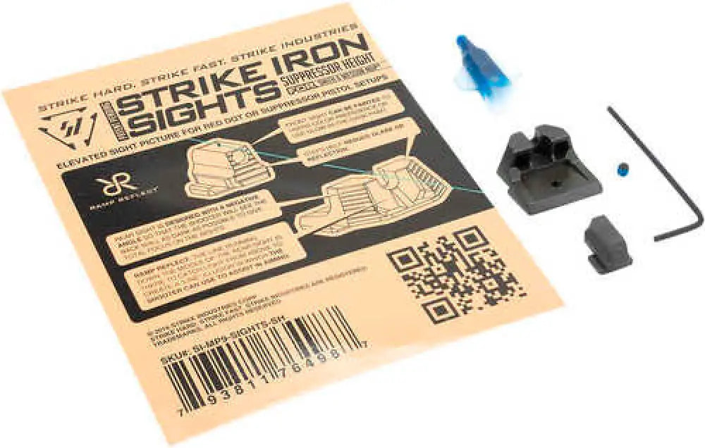 Strike Industries Suppressor High Sights Black Stainless Steel Housing for S&w M&p M2.0 Sd9 Ve Sd40 - Mp9-sights-sh