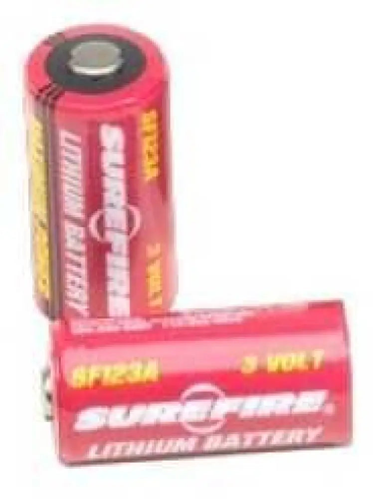 Surefire Battery Cr123a Lithium 2/pack Red Surefire2-cb - Sf2-cb