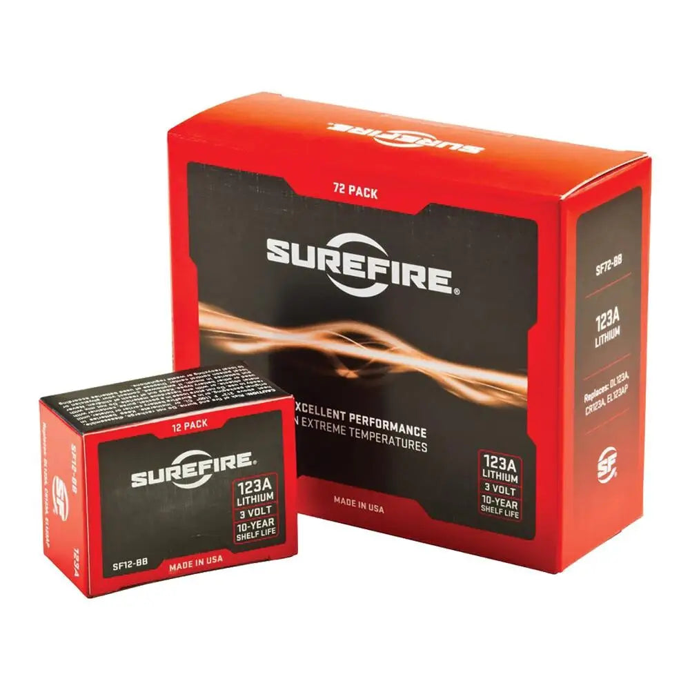 Surefire Flashlights & Accessories 123a Lithium Batteries 12/ct Buy at Faith and Freedom Outdoors