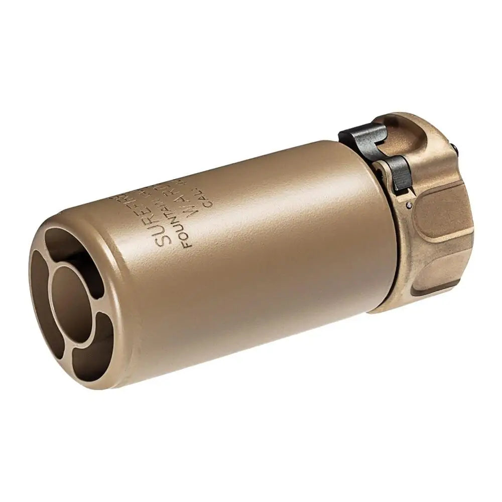 Surefire Muzzle Devices Warden Device Fast-attach Blast Regulator Fde Buy at Faith and Freedom Outdoors