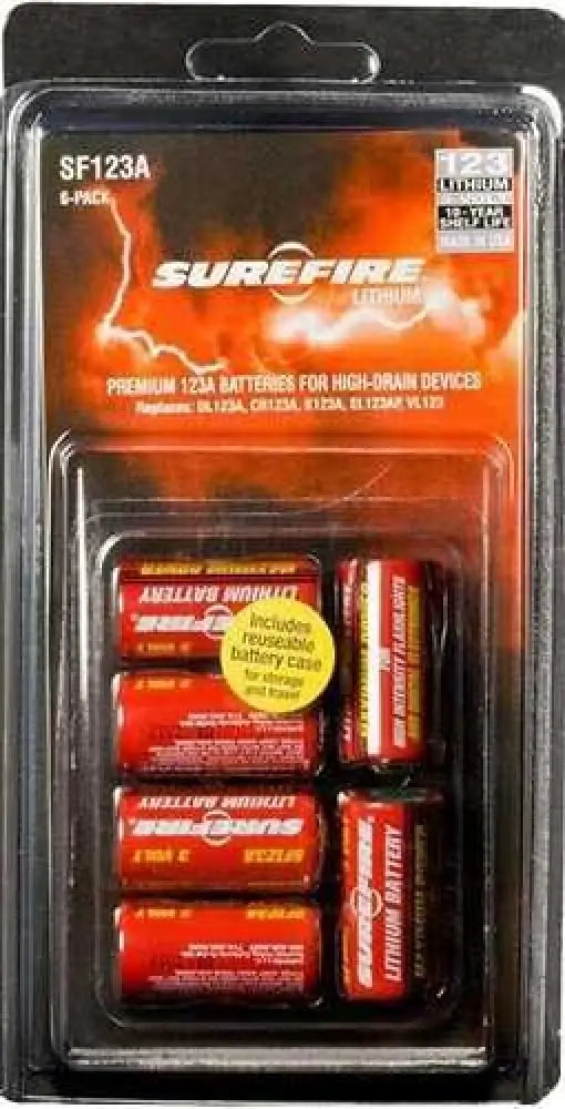 Surefire Sf Sf6-bc Sf123a Batteries (6) Sf6bc