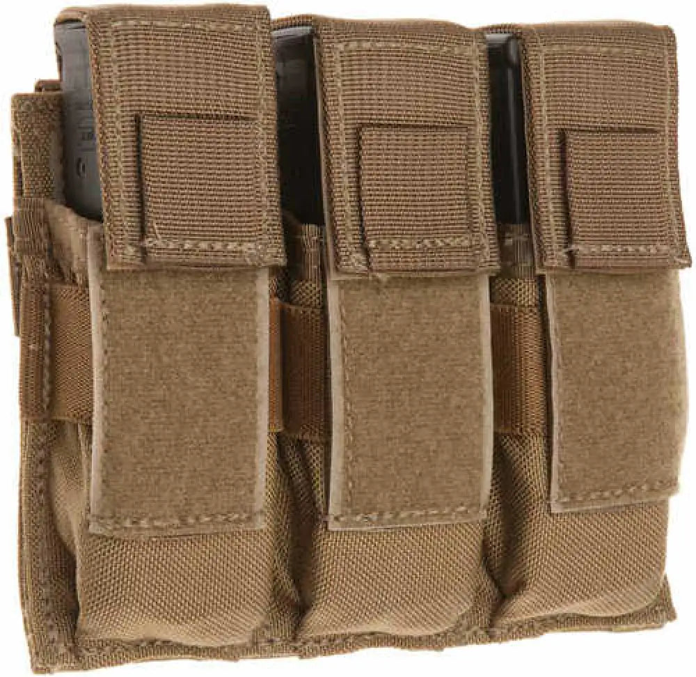Tac Shield Triple Pistol Magazine Molle Pouch Nylon Coyote - T3603cy