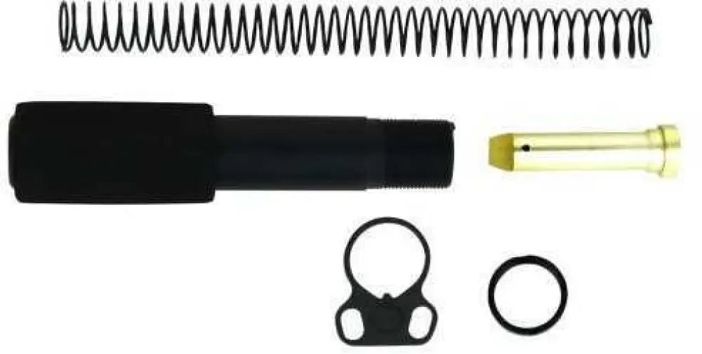 Tacfire Mar049b Ar15 Pistol Buffer Tube Kit with Dual Loop End Plate Black 6061-t6 Aluminum