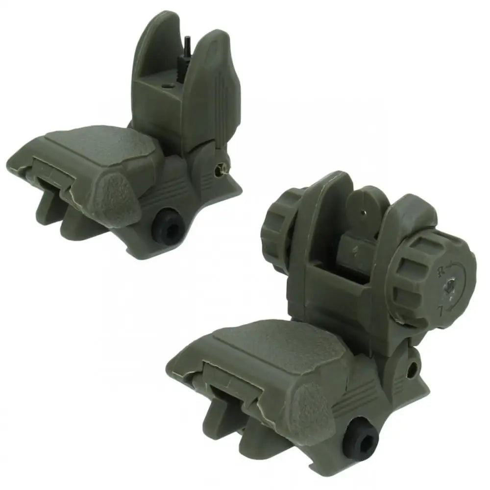 Tacfire Rifle Sights Ar-15 45 Same Plane/low Profile Pop Up Od Green Buy at Faith and Freedom Outdoors