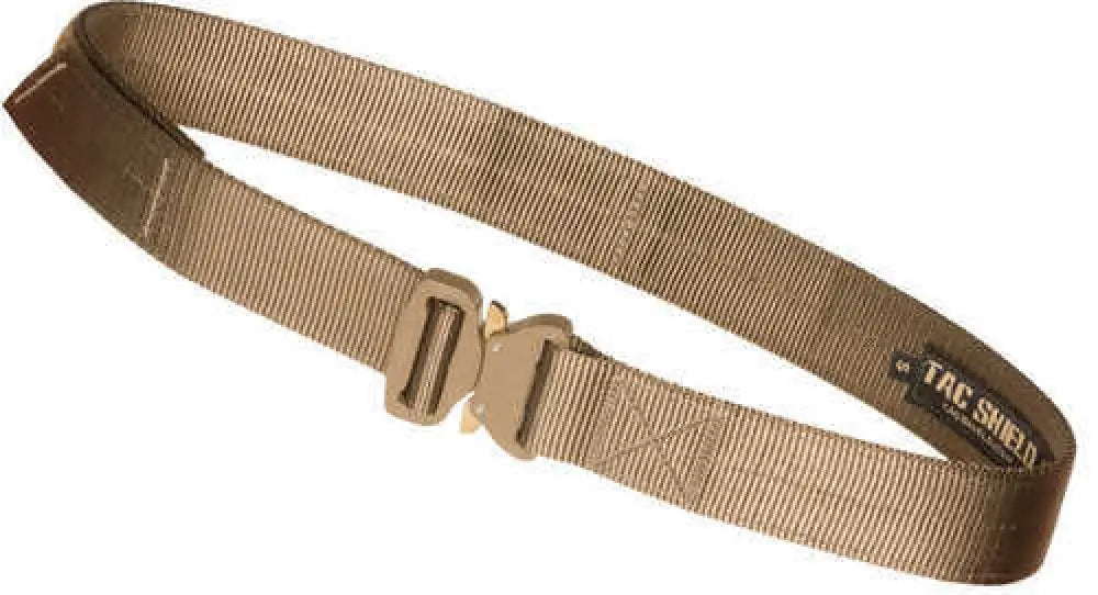Tacshield Tactical Gun Belt with Cobra Buckle 38’’-42’’ Webbing Coyote Large 1.50’’ Wide - T30lgcy