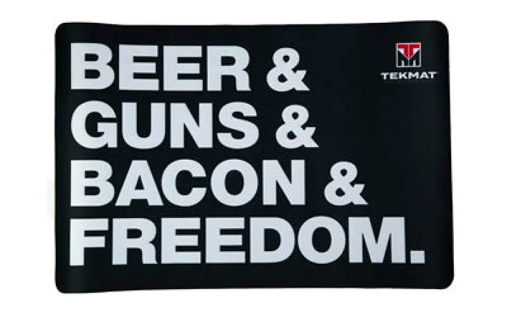 Tekmat Mat Beer/guns/bacon & Freedom Buy at Faith and Freedom Outdoors - Cleaning Hardware Components - Mat