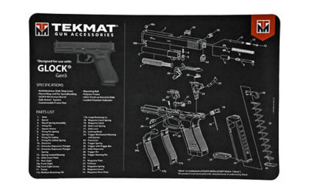 Tekmat Pistol Mat for Glock G5 Buy at Faith and Freedom Outdoors - Cleaning Hardware & Components - Mat