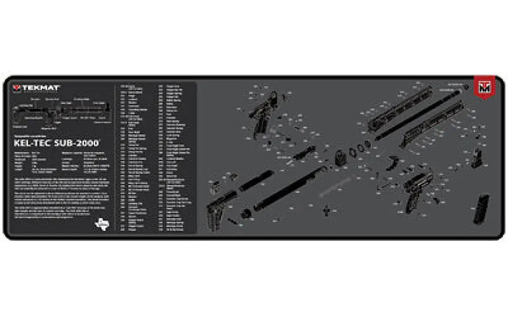 Tekmat Pistol Mat for Keltec Sub2000 Buy at Faith and Freedom Outdoors - Cleaning Hardware & Components - Mat