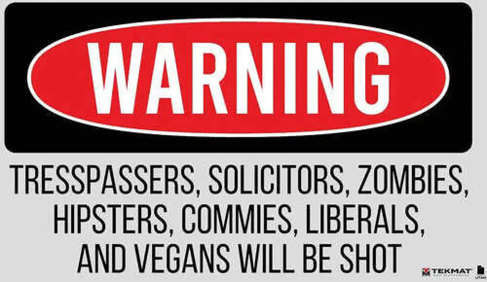 Tekmat Tek42trespassers Trespassers will be Shot Door/work Mat - Tek42trespassers