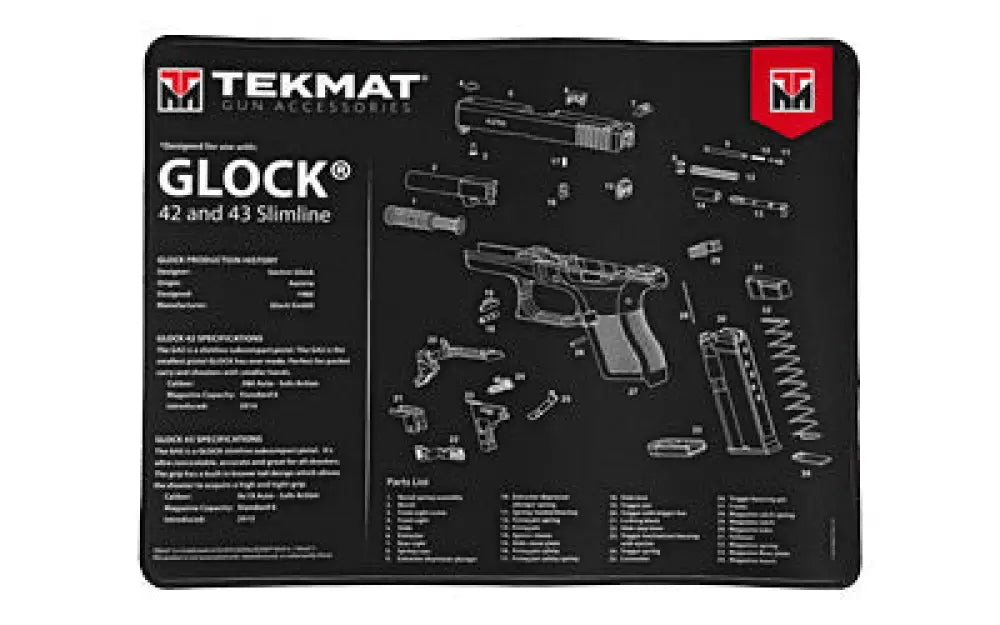 Tekmat Ultra Pistol Mat for Glock 42/43 Buy at Faith and Freedom Outdoors - Cleaning Hardware & Components - Mat