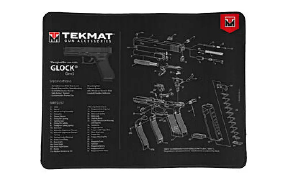 Tekmat Ultra Pistol Mat for Glock Gen5 Buy at Faith and Freedom Outdoors - Cleaning Hardware & Components - Mat
