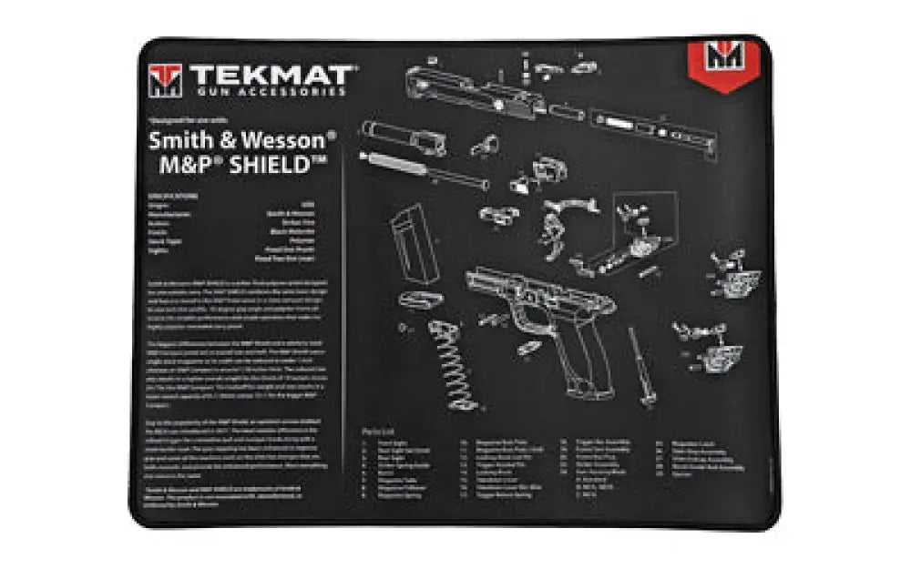 Tekmat Ultra Pistol Mat S&w Shield Black Buy at Faith and Freedom Outdoors - Cleaning Hardware & Components - Mat