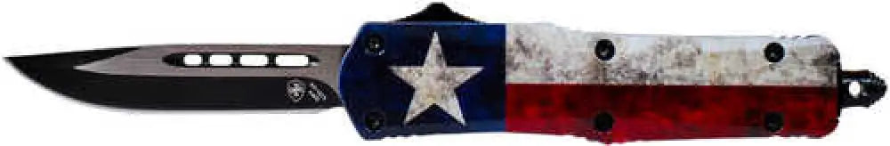 Templar Knife Captain 2.25’’ Drop Point Plain Black 440c Stainless Steel Red/blue/white Star Zinc Aluminum Alloy.