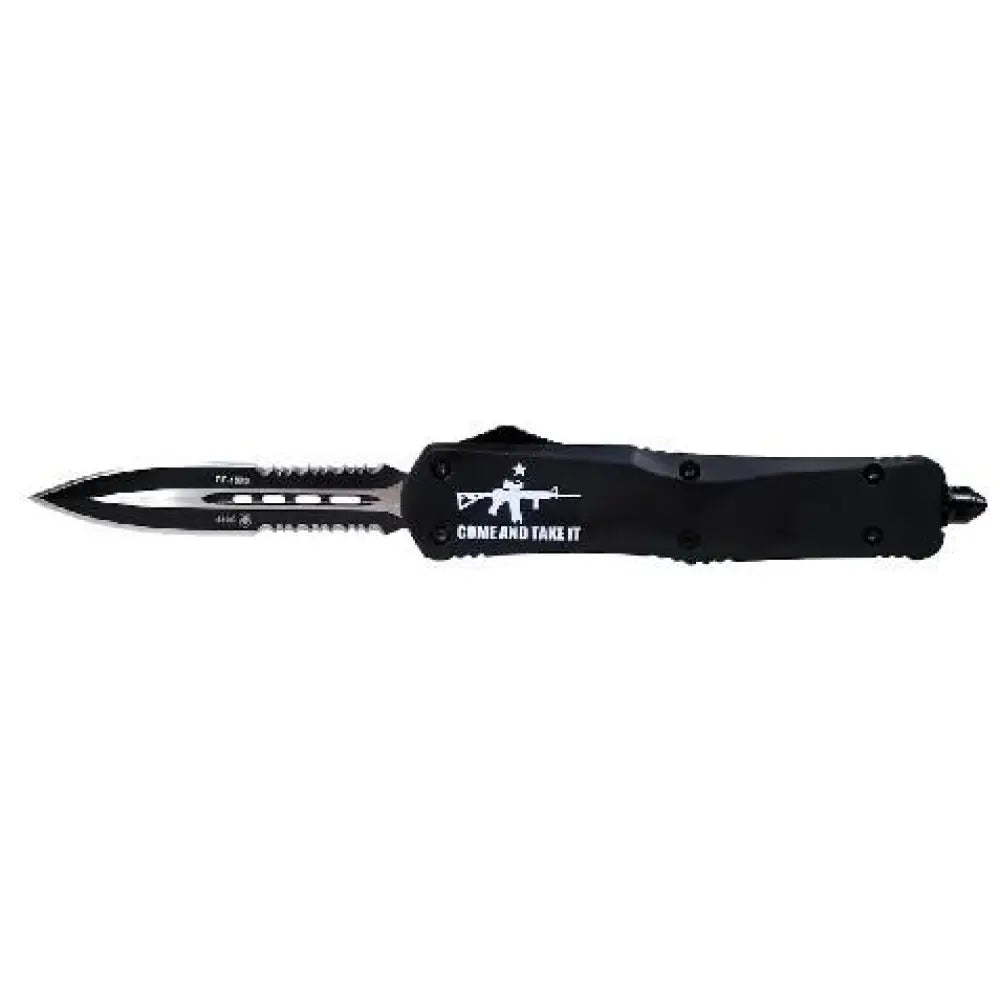 Templar Knife Knives & Edged Tools|knives Large Come and Take it Ar Otf 3-1/2’’ Serrated Dagger Black Buy at Faith