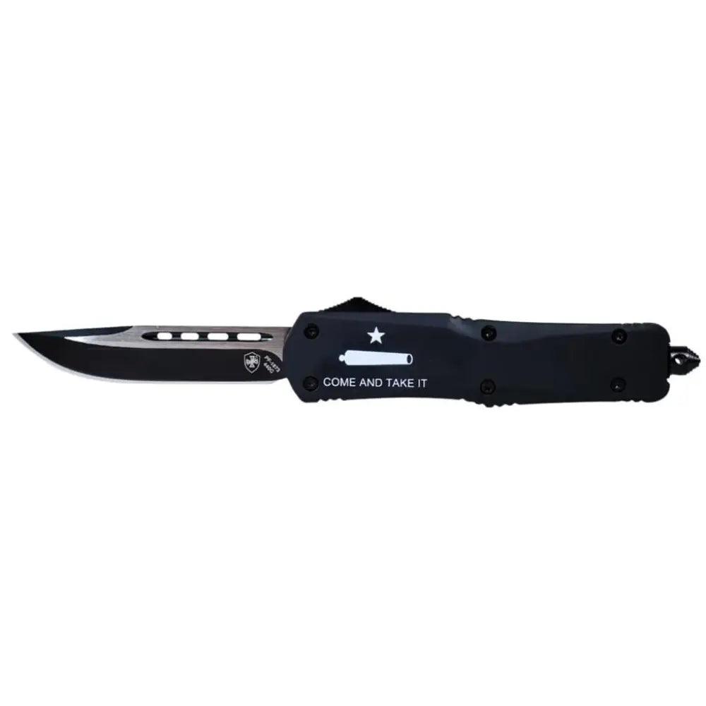 Templar Knife Knives & Edged Tools|knives Large Come and Take it Otf 3-1/2’’ Drop Point Blade Black Buy at Faith