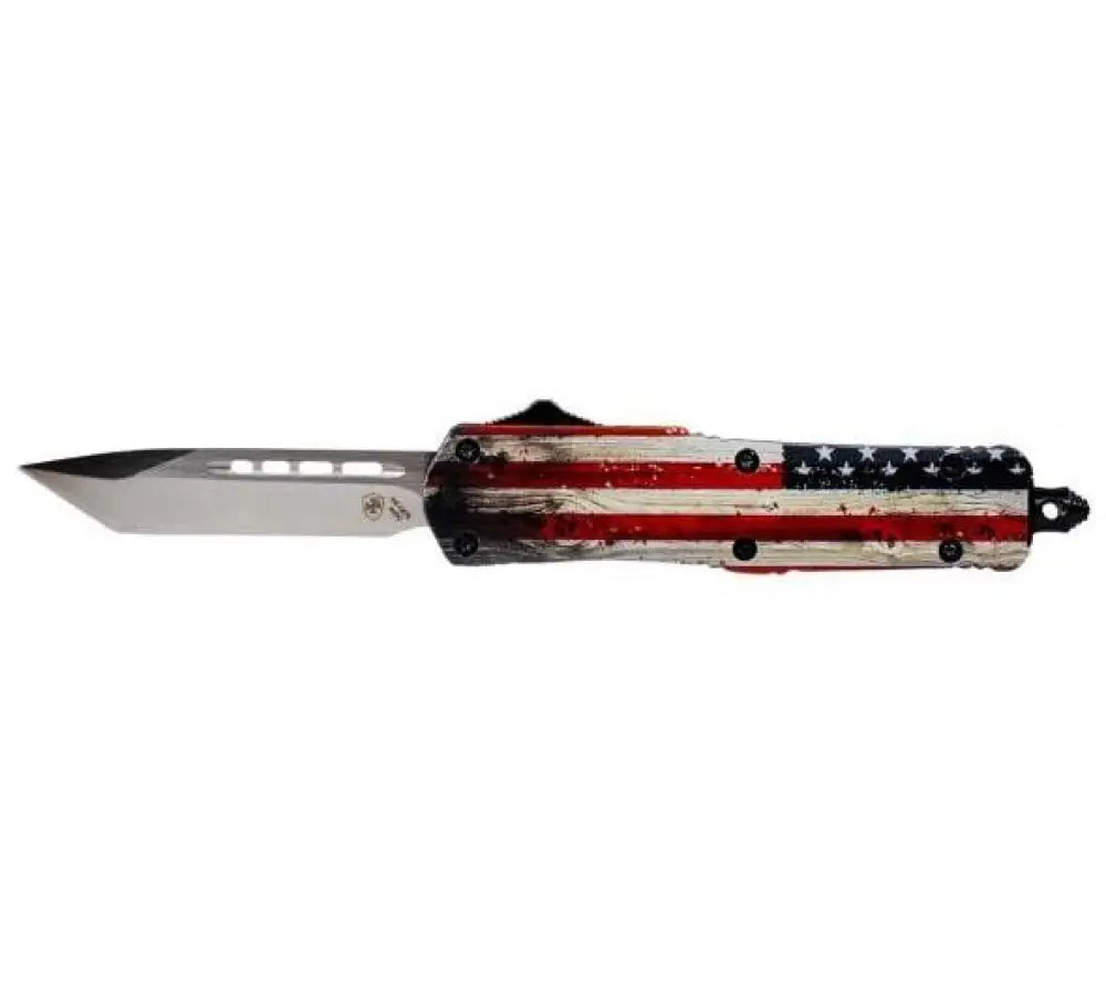 Templar Knife Knives & Edged Tools|knives Otf Small 2-1/4’’ Tanto Blade Wood us Flag Buy at Faith and Freedom Outdoors