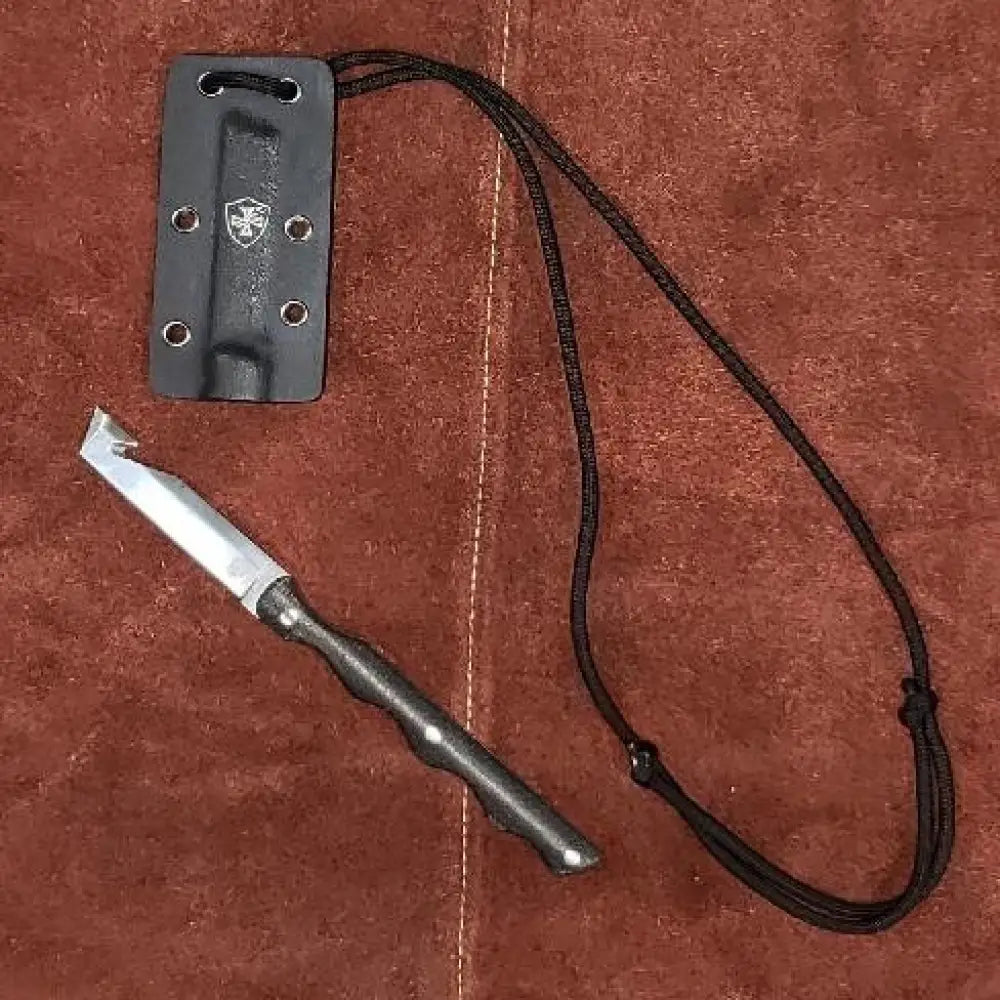 Templar Knife Knives|knives & Edged Tools Neck Black Powder D2 Tanto Silver Buy at Faith and Freedom Outdoors