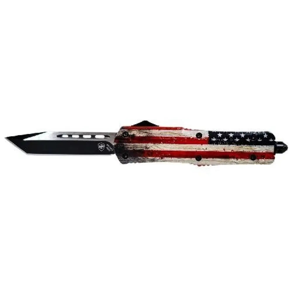 Templar Knife Knives Large 3-1/2’’ Tanto Blade Wood us Flag Buy at Faith and Freedom Outdoors