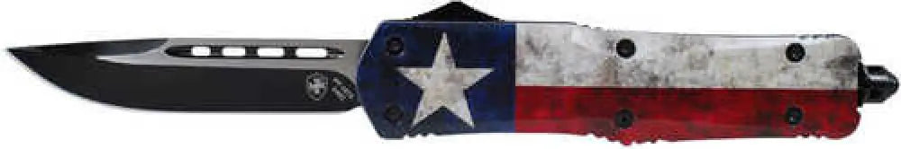 Templar Knife Lcap331 Captain 3.50’’ Drop Point Plain Black 440c Stainless Steel Red/blue/white Star Zinc Aluminum