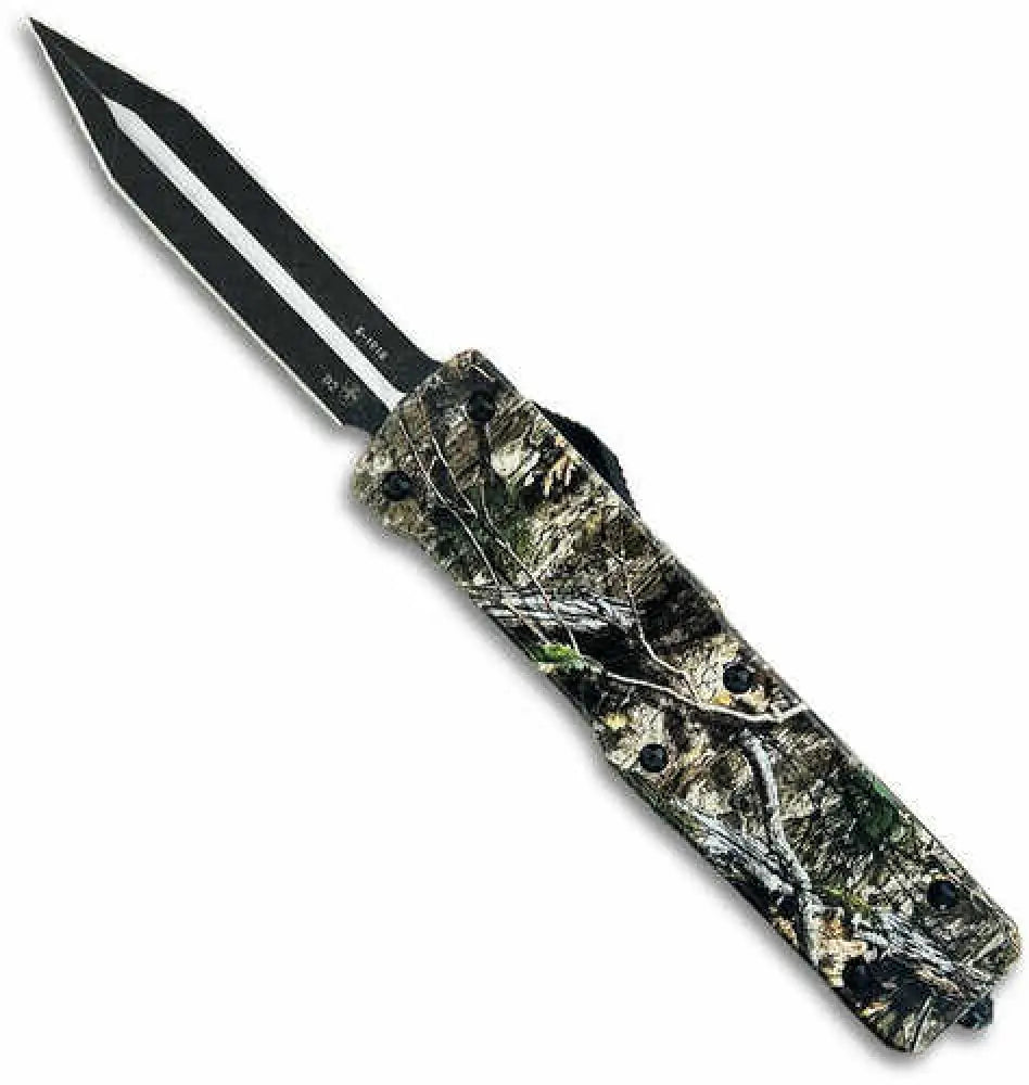 Templar Knife Mamob121 Mossy Oak Lightweight Slim 3.16’’ Otf Dagger Plain Black Oxide Stonewashed Powder Coated D2