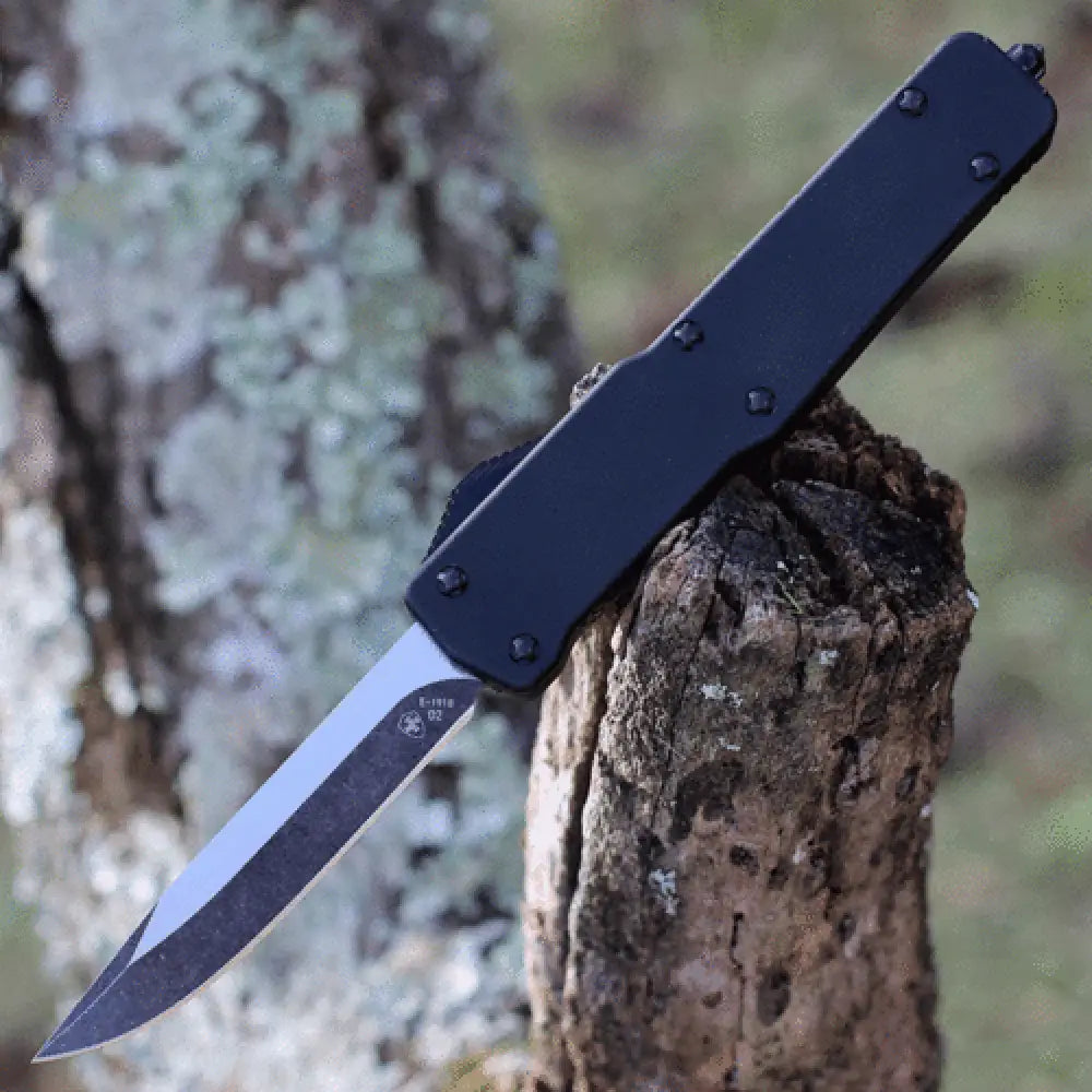 Templar Knife Pfmbn321 Paladin 3.27’’ Folding Drop Point Plain Black Powder Coated D2 Steel Blade 4.40’’ Brown Micarta