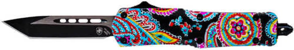 Templar Knife Quilt Small 2.25’’ Tanto Plain Black 440c Stainless Steel Multi-color Zinc Aluminum Alloy Handle Otf