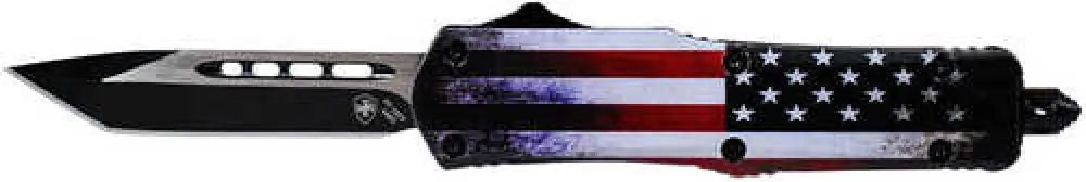 Templar Knife us Flag Small 2.25’’ Tanto Plain Black 440c Stainless Steel Zinc Aluminum Alloy Handle Otf - Sus231