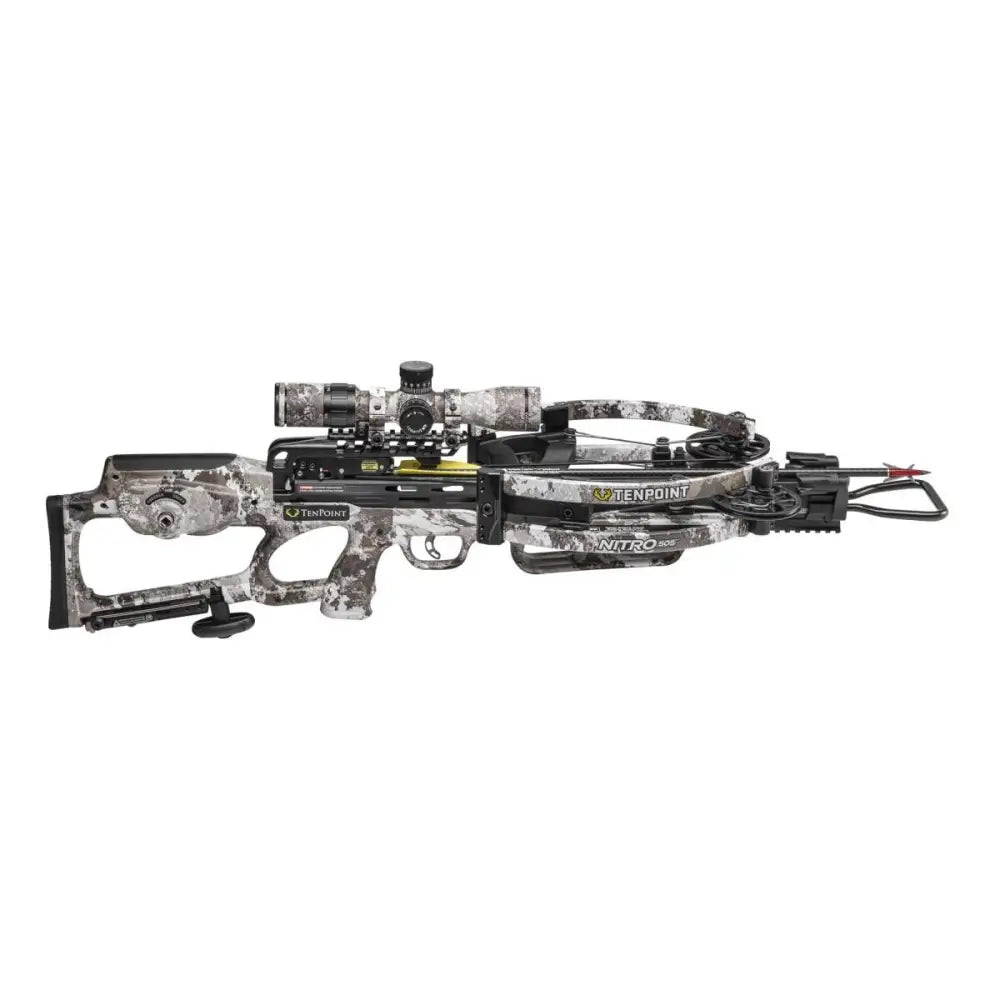 Tenpoint Crossbow Technologies Crossbows Tenpoint Nitro 505 Acuslide Evo-x Elite Scope Camo Buy at Faith and Freedom
