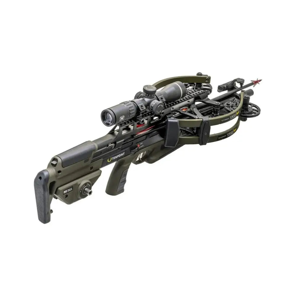 Tenpoint Crossbow Technologies Crossbows Trx515 Reverse Draw Acuslide Maxx Evo-x Elite Black Scope Moss Green Buy