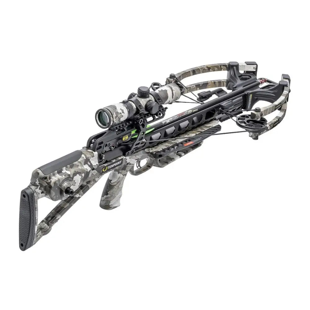 Tenpoint Crossbow Technologies Crossbows Turbo x Acuslide Rangemaster 100 Vektra Camo Scope Buy at Faith and Freedom